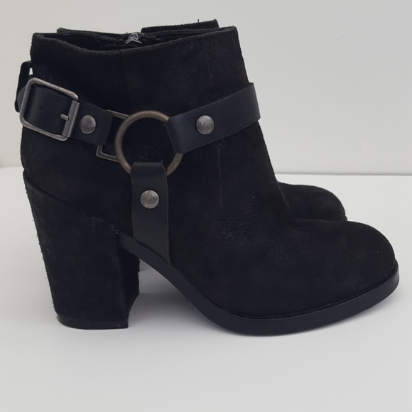 Ash Shoes - Ash Falcon black leather harness ankle boot sz 36